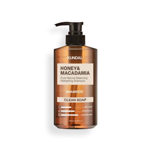 KUNDAL HONEY & MACADAMIA Pure Natural Balancing Refreshing Shampoo 500ml #CLEAN SOAP-thekimyoung.com