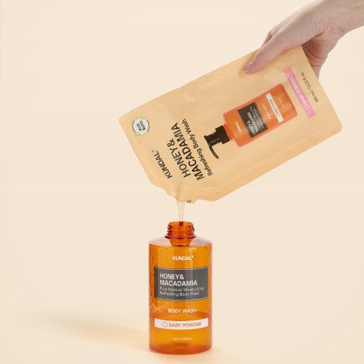 KUNDAL HONEY & MACADAMIA Refreshing Body Wash (Refill) 400ml #CHERRY BLOSSOM-thekimyoung.com
