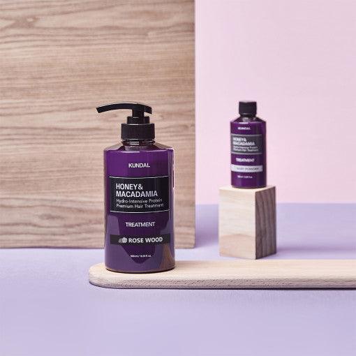 KUNDAL HONEY & MACADAΜΙΑ Hydro-Intensive Protein Premium Hair Treatment 500ml #ROSE WOOD-thekimyoung.com