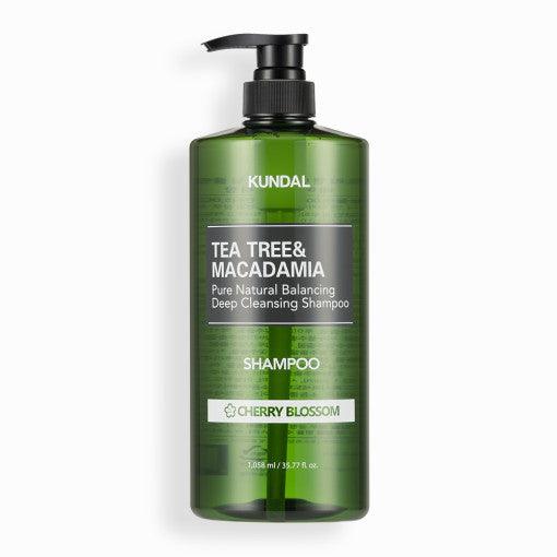 KUNDAL Tea Tree & Macadamia Deep Cleansing Shampoo 1058ml #CHERRY BLOSSOM-thekimyoung.com