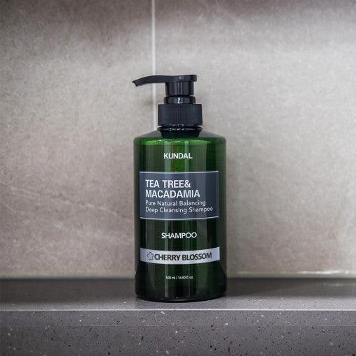 KUNDAL Tea Tree & Macadamia Deep Cleansing Shampoo 1058ml #CHERRY BLOSSOM-thekimyoung.com