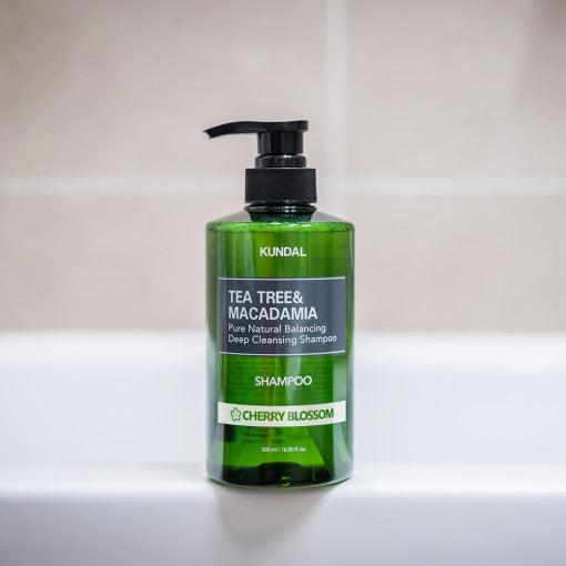 KUNDAL Tea Tree & Macadamia Deep Cleansing Shampoo 1058ml #CHERRY BLOSSOM-thekimyoung.com