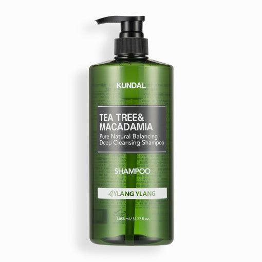 KUNDAL Tea Tree & Macadamia Deep Cleansing Shampoo 1058ml #YLANG YLANG-thekimyoung.com