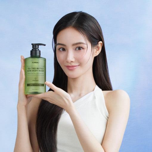 KUNDAL Tee Tree Bioticts Acne Body Wash 500ml #Apple Green Tea-thekimyoung.com