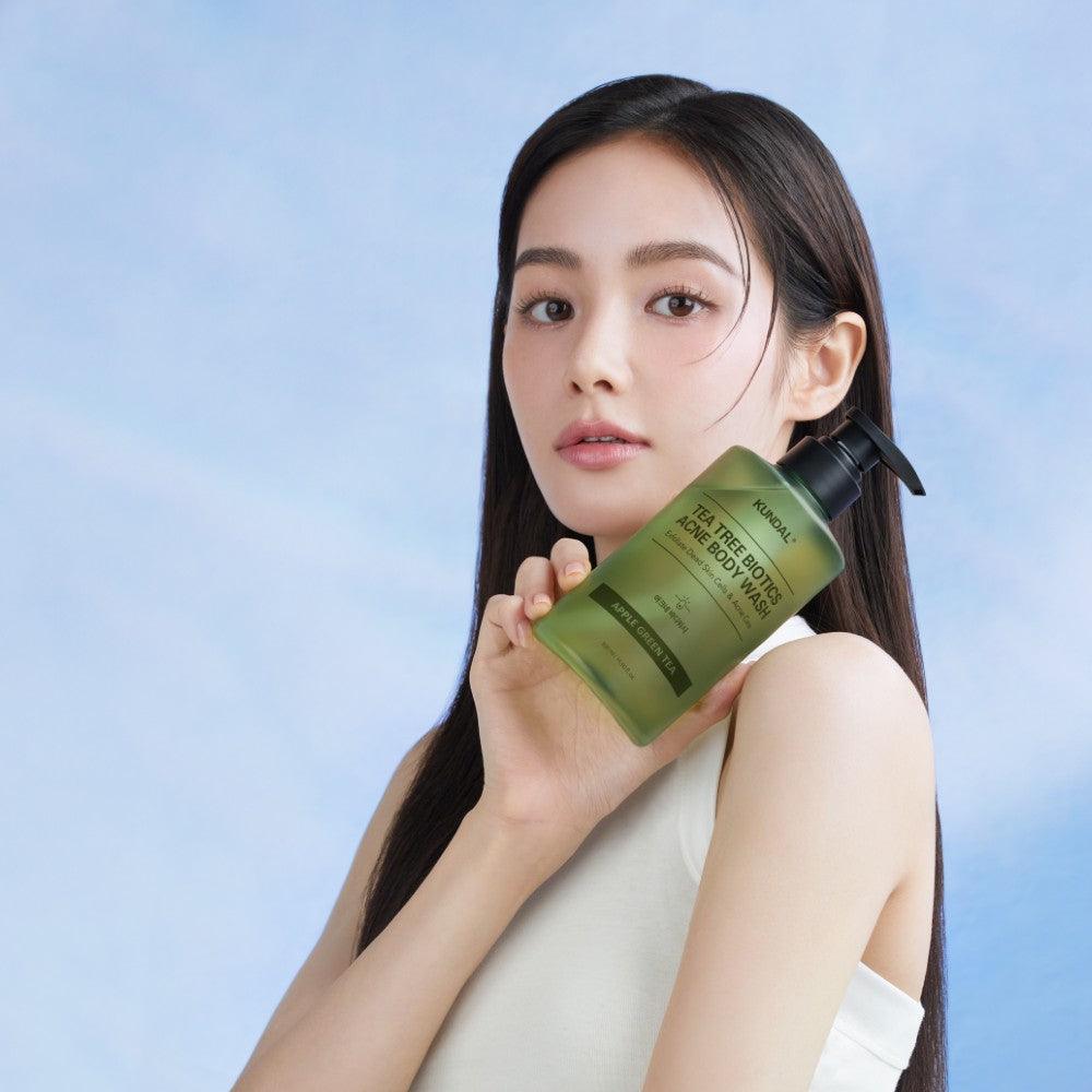 KUNDAL Tee Tree Bioticts Acne Body Wash 500ml #Apple Green Tea-thekimyoung.com