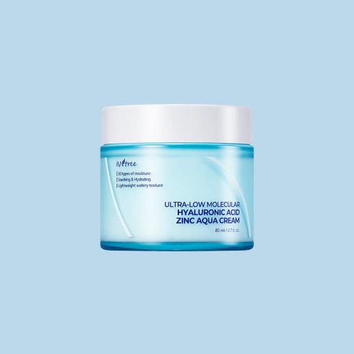Isntree Ultra-Low Molecular Hyaluronic Acid Zinc Aqua Cream 80ml-thekimyoung.com