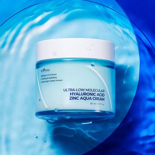 Isntree Ultra-Low Molecular Hyaluronic Acid Zinc Aqua Cream 80ml-thekimyoung.com