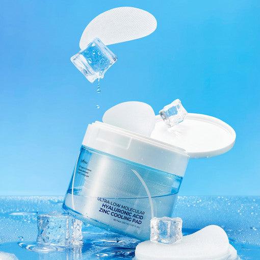 Isntree Ultra-Low Molecular Hyaluronic Acid Zinc Cooling Pad 150ml(60P)-thekimyoung.com