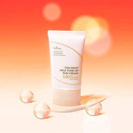 Isntree YAM ROOT MILK TONE UP SUN CREAM 50ml SFP50+ PA++++-thekimyoung.com