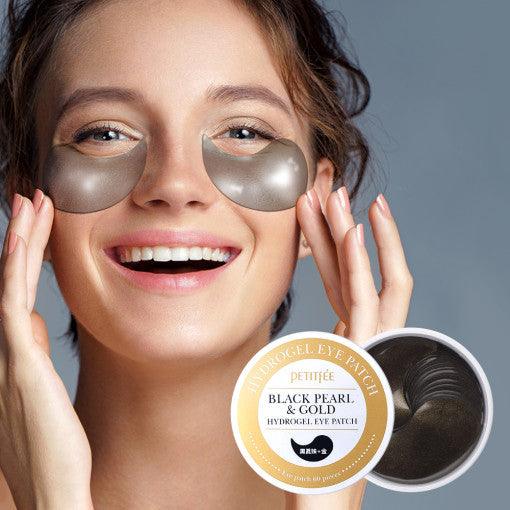PETITFEE Black Pearl & Gold Hydrogel Eye Patch (1.4g X 60 Patches)-thekimyoung.com