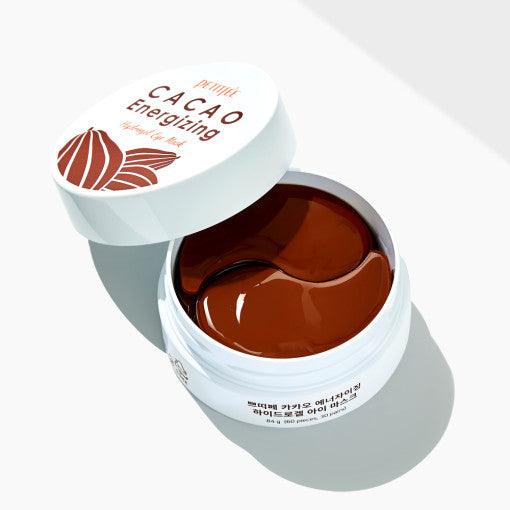 PETITFEE Cacao Energizing Hydrogel Eye Mask 80g (60 Patches)-thekimyoung.com