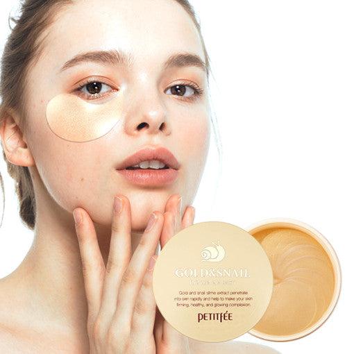 PETITFEE Gold Snail Hydrogel Eye Patch (1.4g X 60 Patches)-thekimyoung.com