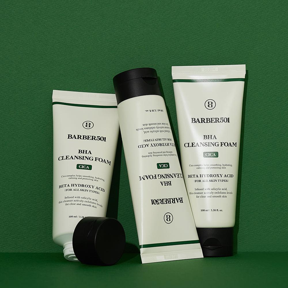 BARBER501 BHA Cleansing Foam 100ml #CICA Cleansing Foam for Men BARBER501
