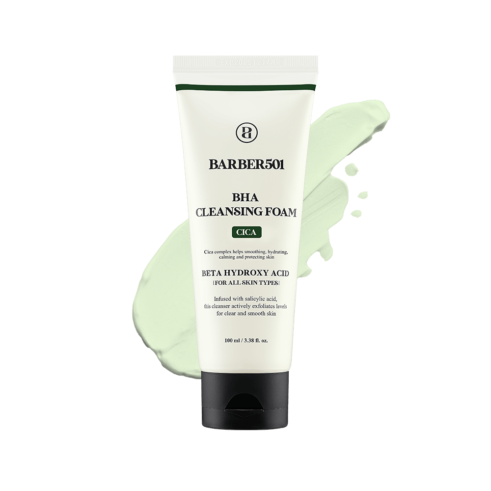 BARBER501 BHA Cleansing Foam 100ml #CICA Cleansing Foam for Men BARBER501