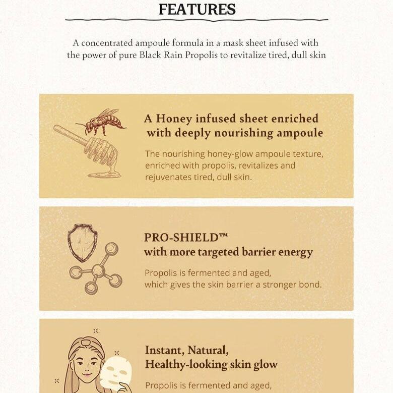 SKINFOOD Royal Honey Propolis Mask 30ml X 10ea-thekimyoung.com
