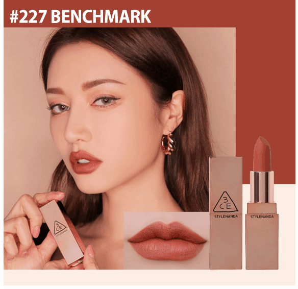 3CE Mood Recipe Matte Lip Color 3.5g (8 Colors) #No2 Lipstick 3CE #227 BENCHMARK