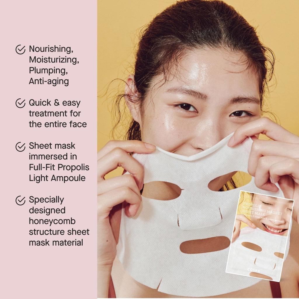COSRX Full Fit Propolis Nourishing Magnet Sheet Mask (10 Sheets) Facial Mask COSRX