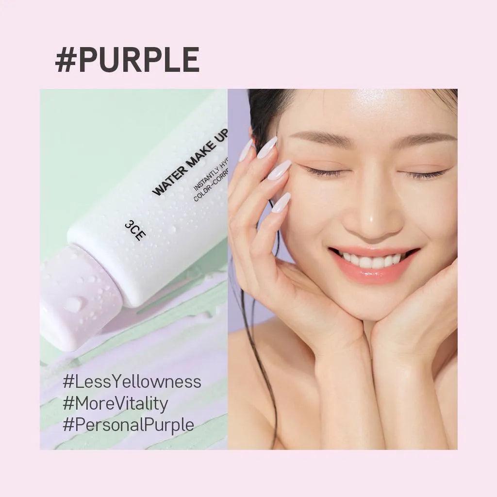 3CE WATER MAKE UP BASE 45ml Make Up Base 3CE 01 Purple