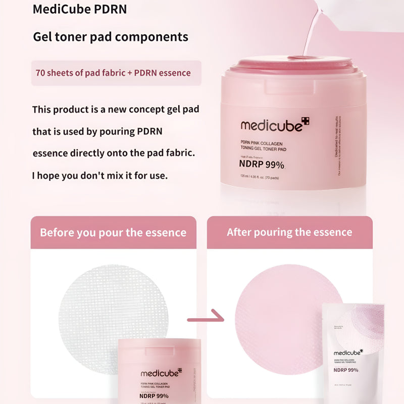 medicube PDRN Pink Collagen Toning Gel Toner Pad Toner Pad medicube