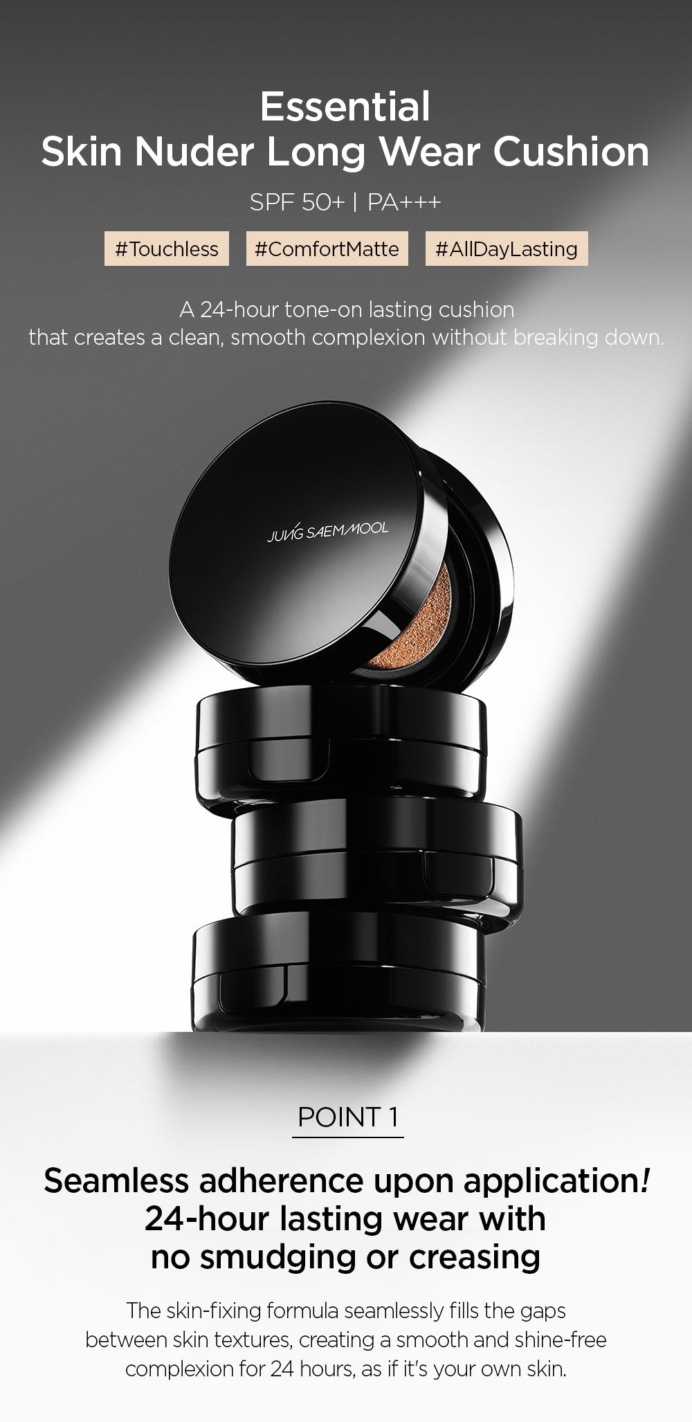 JUNGSAEMMOOL Essential Skin Nuder Long Wear Cushion (SPF50+ / PA+++) 14g + Refill-thekimyoung.com