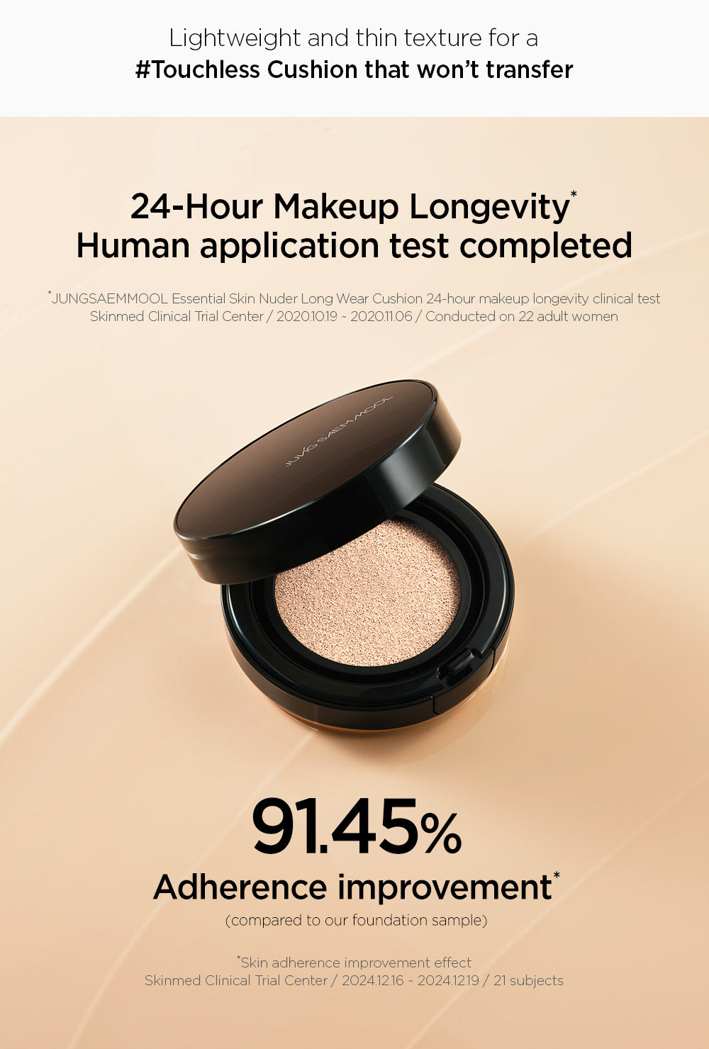 JUNGSAEMMOOL Essential Skin Nuder Long Wear Cushion (SPF50+ / PA+++) 14g + Refill-thekimyoung.com