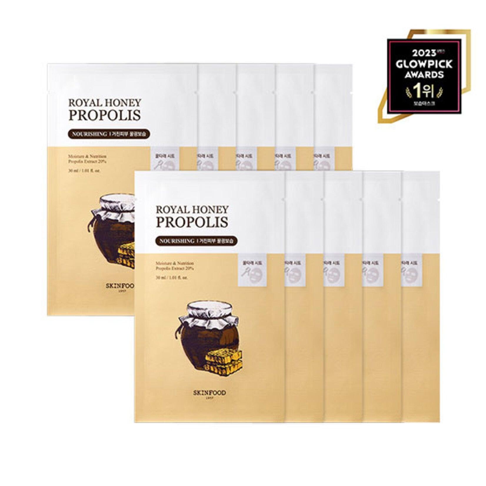SKINFOOD Royal Honey Propolis Mask 30ml X 10ea-thekimyoung.com