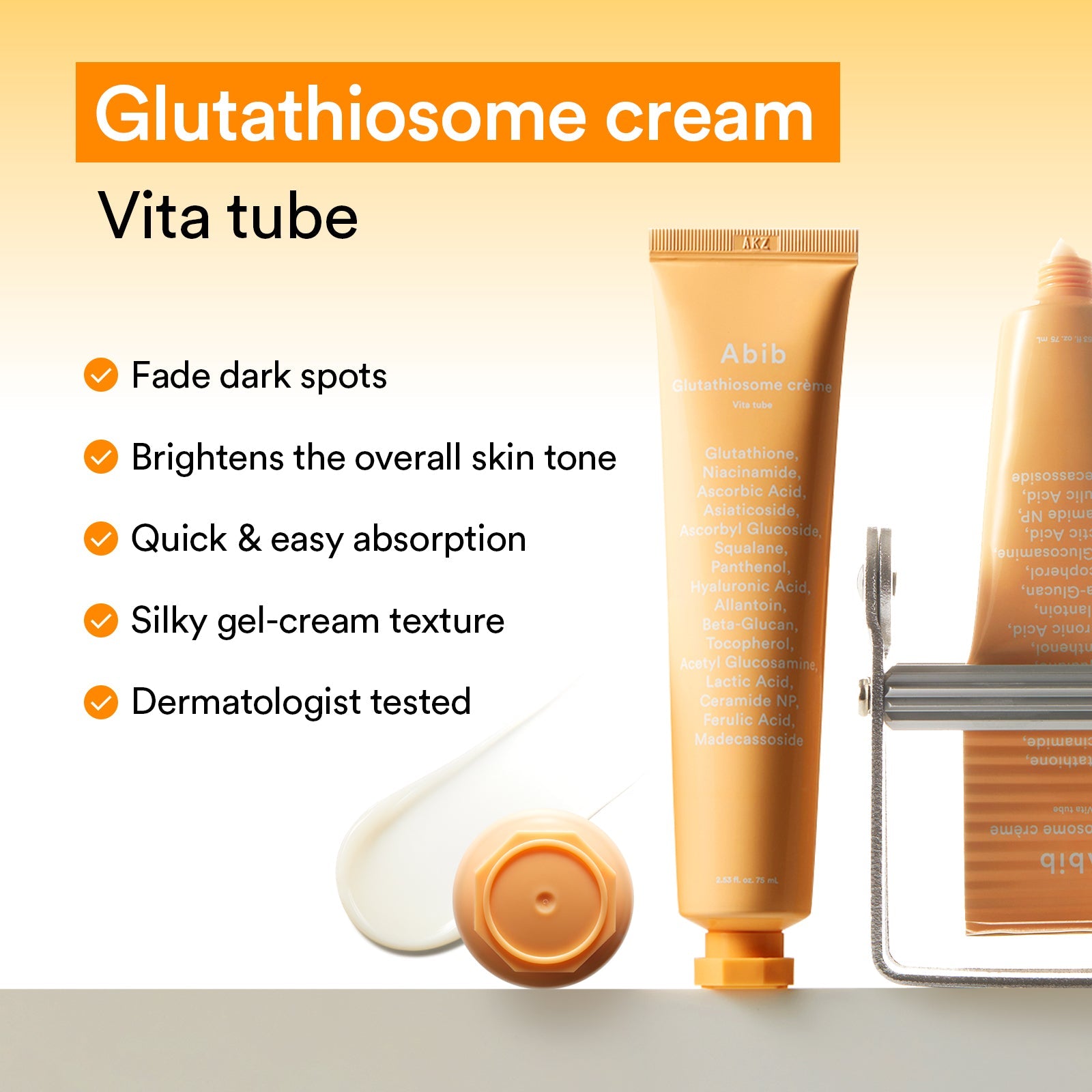 Abib - Glutathiosome cream Vita tube (75ml)-thekimyoung.com