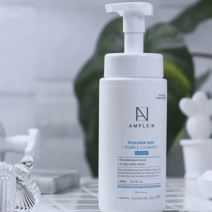 AMPLE:N Hyaluron Shot Bubble Cleanser 450ml-thekimyoung.com